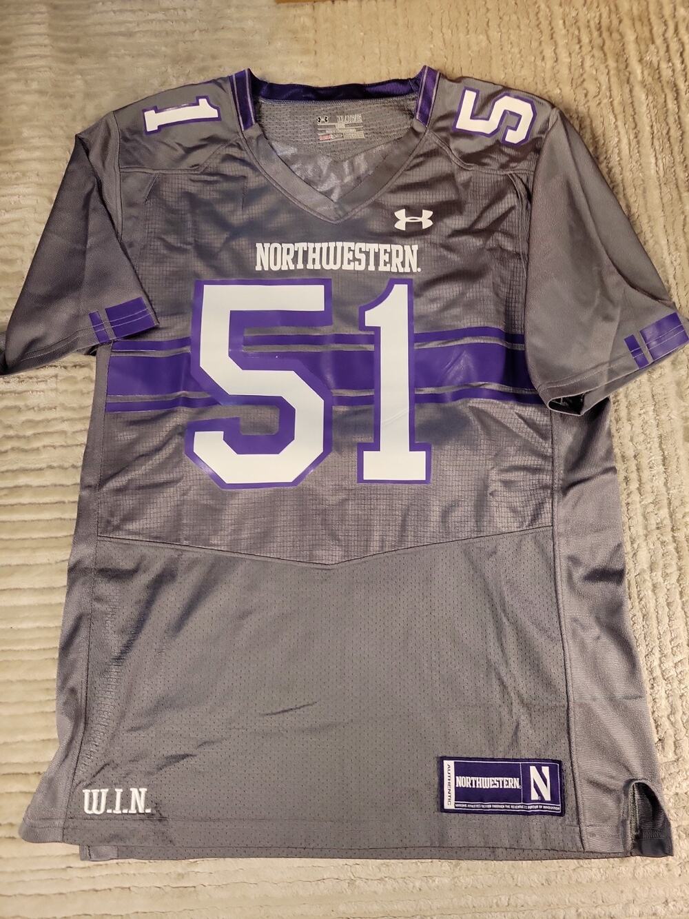 Under Armour Northwestern Wildcats Football Jersey Youth XL NCAA College Boys